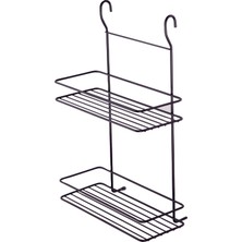 Tekno-tel İki Katlı Baharatlık Rafı Mat Siyah Mg064