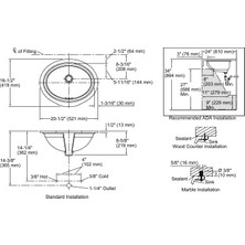 Kohler Devonshire Tezgah Altı Lavabo Beyaz