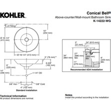 Kohler Savana Water Primes Grove Çanak Lavabo El Yapımı