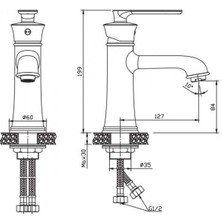 Nsk Siempre Tek Gövde Lavabo Bataryası Altın