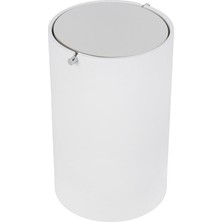 Decor Walther Stone Çöp Kovası Beyaz Krom