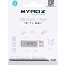 Syrox Metal 16GB Flash Bellek USB 2.0 UM16