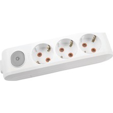 Viko Multi-Let Üçlü Priz Anahtarlı Topraklı Klemensli Çocuk Korumalı