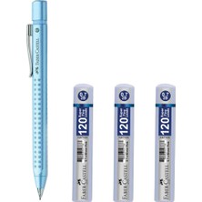 Faber-Castell Grip 2011 0.7 Versatil Kalem Mavi + 3 Adet 0.7 Min Uç 120'li Mavi