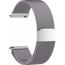 Markacase Fitbit Versa İçin Milanese Paslanmaz Çelik Kordon - Gümüş