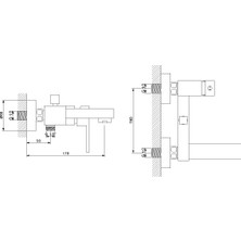 Newarc Cubic Banyo Bataryası Eskitme Bakır 871511S