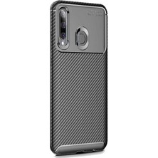 Case Street Huawei Honor 20 Lite Kılıf Negro Karbon Silikon + Nano Glass Siyah