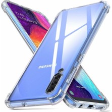 Guesche Samsung Galaxy A70 Airbag Silikon Kılıf Şeffaf