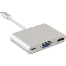 Coverzone  Type-C to HDMI VGA Type-C Çevirici Adaptör