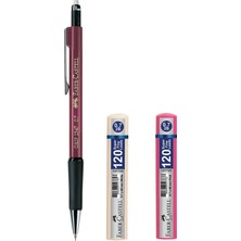 Faber-Castell 1347 Versatil Kalem 0.7 Bordo + 120'Lİ 0.7 Uç 2 Adet