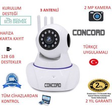 Concord C620 Kablosuz Wifi Ip Gece Görüşlü 1080P  Türkçe Kamera