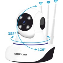 Concord C620 Kablosuz Wifi Ip Gece Görüşlü 1080P  Türkçe Kamera