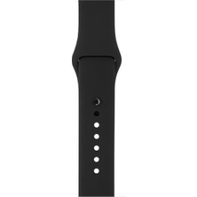 Markacase Apple Watch Uyumlu İçin 40 mm Large Beden(L SIZE) Silikon Kordon Siyah