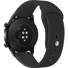 Pilanix Huawei Watch GT 2 46 mm Klasik Renkli Silikon Kordon Siyah