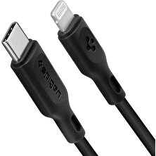 Spigen Essential Apple USB-C to Lightning PD (Power Delivery Destekli) Hızlı Şarj ve Data Kablo MFI Lisanslı (1 Metre) C10CL Black - 000CA27021