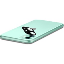 Spigen Apple iPhone 11 Kamera Lens Camı Koruyucu Full Cover Green / Yeşil (2 Adet) - AGL00508