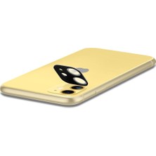 Spigen Apple iPhone 11 Kamera Lens Camı Koruyucu Full Cover Yellow / Sarı (2 Adet) - AGL00509