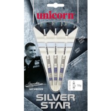 Unicorn Gary Anderson Silver Star Tungsten 21GR Çelik Uçlu Dart Oku Seti