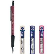 Faber-Castell 1347 Versatil Kalem 0.7 Bordo + 120'LI 0.7 Uç 3 Adet
