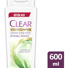 Clear  Kepeğe Karşı Etkili Şampuan  Besleyici Bitkisel Sentez 600 ML 1 Adet