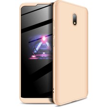 Kılıfist Xiaomi Redmi 8A Kılıf Zore 360 Tam Koruma 3 Parça Ays Kapak - Gold