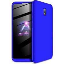 Kılıfist Xiaomi Redmi 8A Kılıf Zore 360 Tam Koruma 3 Parça Ays Kapak - Mavi