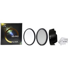 Tianya -  Canon 18-135Mm Lens için 67mm XS-PRO Slim Koruyucu Uv + Slim Cpl Circular Polarize Filtre + Ew-73b Parasoley