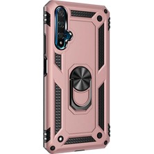 Case Street Huawei Honor 20 Kılıf Vega Standlı Yüzüklü Mıknatıslı Silikon Bronz