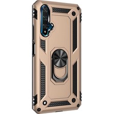 Case Street Huawei Honor 20 Kılıf Vega Standlı Yüzüklü Mıknatıslı Silikon Gold