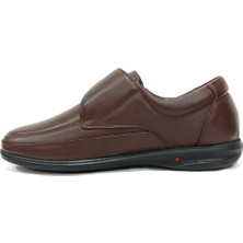 Fancy Kahverengi Cırtlı Anatomik Comfort Ayakkabı
