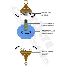 Atölye Lamp Design MozaikOtantik Gece Lambası