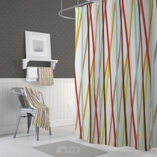 Zethome Banyo Perdesi 1x180x200 Tek Kanat Duş Perdesi Halka Hediyeli Duşakabin Perdesi 6710