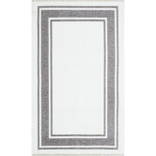 Eko Halı Noa Nk 06 Grey White Gri Beyaz Yıkanabilir Çift Taraflı Kilim