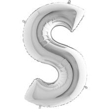 My Party Store Grabo Harf Folyo Balon 40" 100 cm Gümüş S