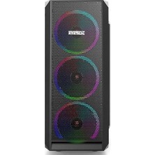 Everest X-Mesh 4 Rainbow Rgb Fan Temperli Cam Oyuncu Kasası