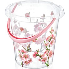 Plastart Desenli Şeffaf Kova