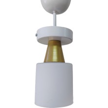 Riolight  Modern Beyaz Tekli Opal Camlı Sarkıt