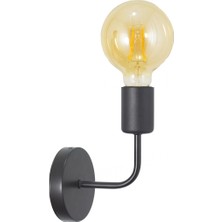 Lambadar Rustik Retro Modern Model Şık Siyah Aplik Camsız