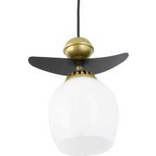 Lambadar Tekli Modern Tarz Kayık Model Metal Camlı Sarkıt Avize