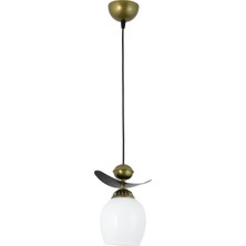 Lambadar Tekli Modern Tarz Kayık Model Metal Camlı Sarkıt Avize
