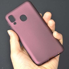 Case 4U Samsung Galaxy A20E Kılıf Klasik Mat Renkli Yumuşak Premier Silikon + Cam Ekran Koruyucu Siyah