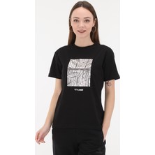 Hummel Kadın Baskılı Siyah T-Shirt