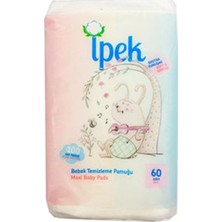 İpek Bebek Temizleme Pamuğu 60 Adet