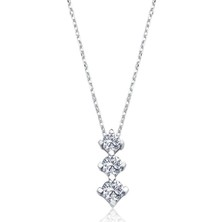 Mia Vento Swarovski Taşlı Tria Gümüş Kolye