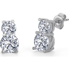 Mia Vento Çift Taş Gümüş Küpe