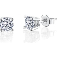 Effective Diamond 1.20 Karat Effective Diamond Işıltılı Dokunuş Tektaş Gümüş Küpe
