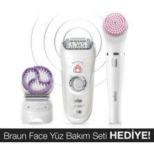 Braun Silk-épil 7 7885 SensoSmart Teknoloji Kablosuz Islak ve Kuru Kullanım Beyaz 6 Ek Ataçmanlı Epilatör