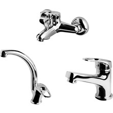 Newarc Smart Lavabo Eviye Banyo Batarya Seti 3'lü