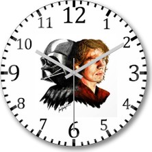 Baskı Dükkanı Anakin Skywalker Duvar Saati Bombeli Gercek Cam