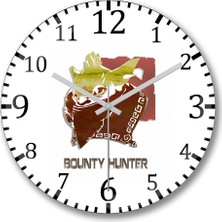 Baskı Dükkanı Bounty Hunter Dota 2 Duvar Saati Bombeli Gercek Cam